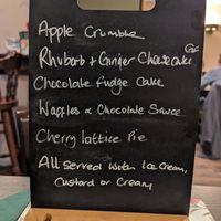 Dessert menu 🤤 at The Queen Inn in Cwmbran