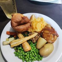 Chicken Sunday dinner at The Queen Inn in Cwmbran