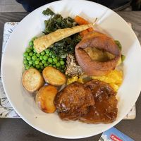 B*ef seitan roast with all the trimmings  at The Queen Inn in Cwmbran