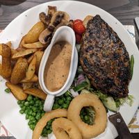 Mushroom Rib Eye at The Queen Inn in Cwmbran