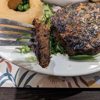 Mushroom Rib Eye Detail at The Queen Inn in Cwmbran