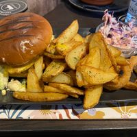 chicken caesar burger at The Queen Inn in Cwmbran