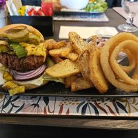 Lamb burger at The Queen Inn in Cwmbran