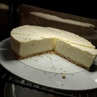 Vanilla cheesecake at The Queen Inn in Cwmbran