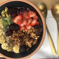 açai bowl. at Bio Café Alternativo Saudade in Lanzarote