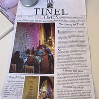 Their menu looks like a newspaper! How cool is this!  at Tinel in Zadar