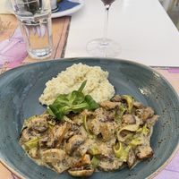 Mushroom end veggie cubes with rice (on request)  at Tinel in Zadar