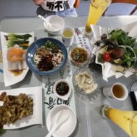 开 花菌子, 日式精汤纸火锅 etc  at Huilanxin - 蕙兰心素食护国路店 in Kunming