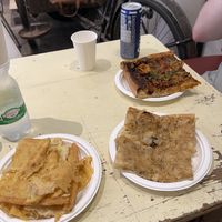Indoor seating across the street. Cold drinks, socca and pissaladiere   at Chez Thérésa in Nice