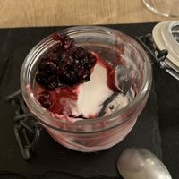 Vegan panacotta with berries  at Bella 'Mbriana in Sulmona