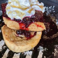 French toast and cream   at Throwback Coffee House in Wakefield