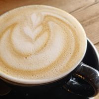 Biscoff latte at Throwback Coffee House in Wakefield