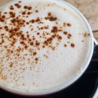 Chai latte at Throwback Coffee House in Wakefield