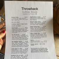 Fully vegan menu   at Throwback Coffee House in Wakefield