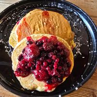 Who knew Biscoff & Berries was so yum! at Throwback Coffee House in Wakefield