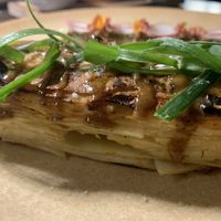 Celeriac millefeuille  at Sphinx Wine Bar and Restaurant in Oia