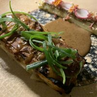 Celeriac millefeuille  at Sphinx Wine Bar and Restaurant in Oia