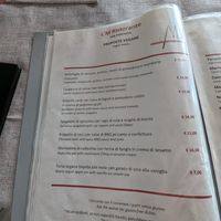 Vegan menu at L'M Ristopizza in San Pantaleo
