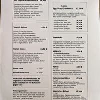 Menu page at Lulab at Lula in Berlin