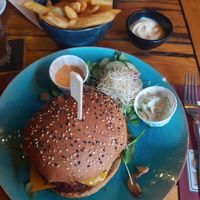 The burger with fries at The Old Pal in Zoetermeer