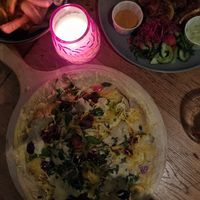 Vegan flamkuchen. at The Old Pal in Zoetermeer