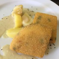 Polenta and potatos at Es Ginebro in Mallorca