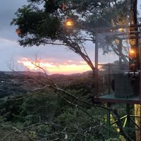 Sunset view at San Lucas Treetop Dining Experience in Monteverde