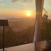 Stunning views, esp sunset at San Lucas Treetop Dining Experience in Monteverde