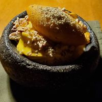 Incredible candied pecan ice cream at San Lucas Treetop Dining Experience in Monteverde