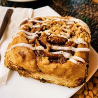 Cinnamon bun  at Café Monteverde Coffee Shop in Monteverde