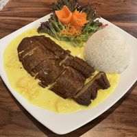 Fake duck in orange sauce  at Zlatý Drak in Plzen