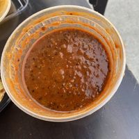 Beyond vegan chili at Beyond Vegan Eats in Los Angeles