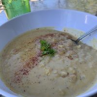 Chickpea chowder   at Beyond Vegan Eats in Los Angeles