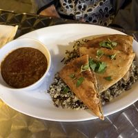 Quesadilla & Refried Garbanzo Beans  at Beyond Vegan Eats in Los Angeles