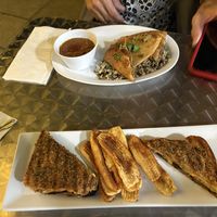 We both loved our meals!!  at Beyond Vegan Eats in Los Angeles