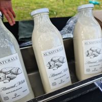 Market fresh almond milk, and tastings available at Al Naturale in Heidelberg
