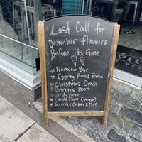 signage with a seasonal vegan option!   at Dolce Amore in Vancouver