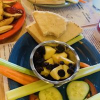Kids pita plates  at Colophon Cafe in Bellingham
