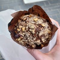 Hazelnut muffin at IzyCoffee in Oostende