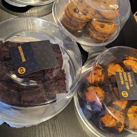 Pastry (all vegan except upper left) at IzyCoffee in Oostende