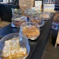5 different vegan pastries  at IzyCoffee in Kortrijk