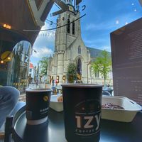 Coffee with a view  at IzyCoffee in Kortrijk
