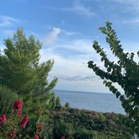 View from studio  at Aegeon Studios in Kassandra