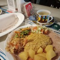 So delicious!! and this meal was also not spicy :) at Äthiopisches Restaurant in Vienna