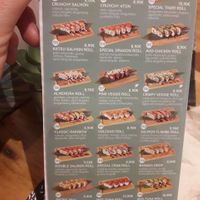 Menu at La Uramakeria in Barcelona