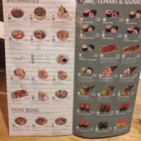 Menu at La Uramakeria in Barcelona