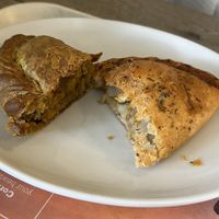 Vegan pastie  at The Cornish Bakery in Bude