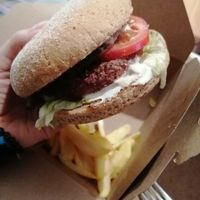 Vegan burger at Spatula in Szazhalombatta