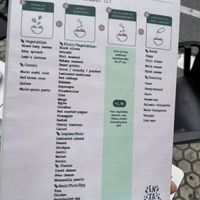 English Menu  at Enxalao in San Sebastian