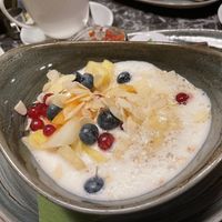Fruity porridge.  at Cafe Colours in Innsbruck